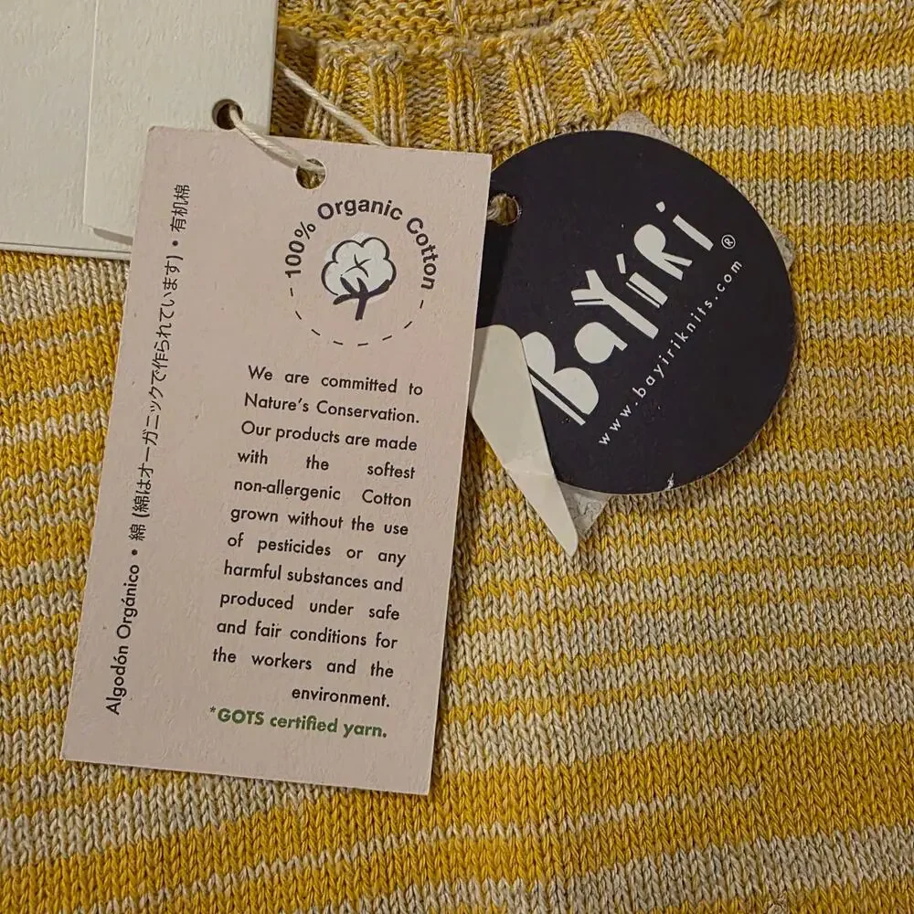 Bayiri Baby Organic Sweater‎ 18M Yellow Crewneck Soft Quiet Luxury Unisex NWT